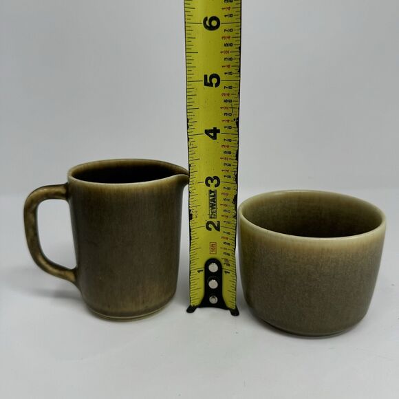 1950s Palshus Frode Bahnsen Danish Pottery Teapot Set Green Signed DLS 1186 - Picture 14 of 16